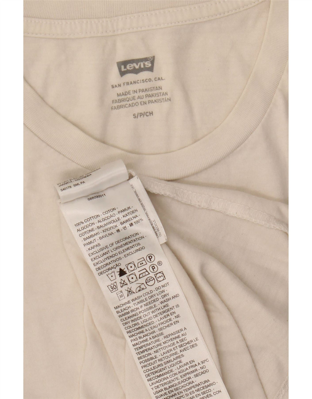 Levi's T-Shirt Homme Petit Blanc Coton