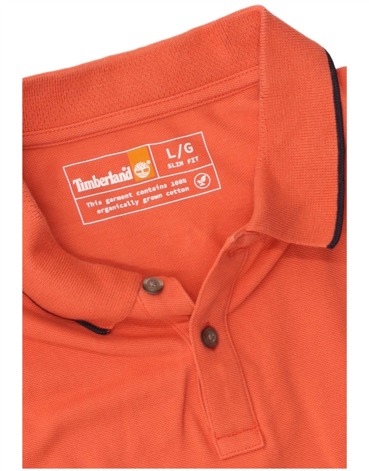 Timberland Polo Slim Fit Homme Coton Orange Large