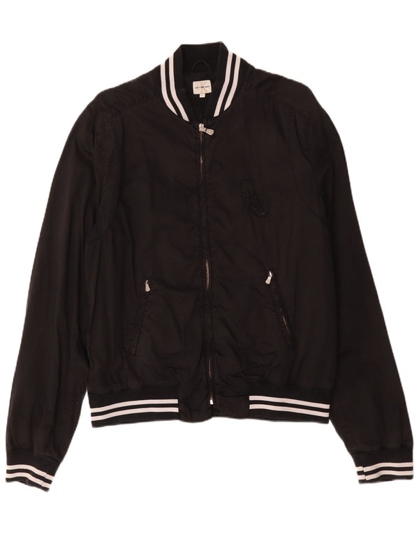 Calvin Klein Jeans Veste bomber graphique pour homme UK 42 XL Coton noir