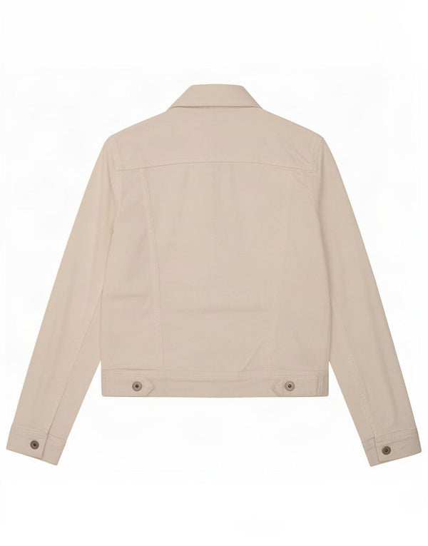 Zara Veste en jean pour femme UK 6 XS Coton blanc