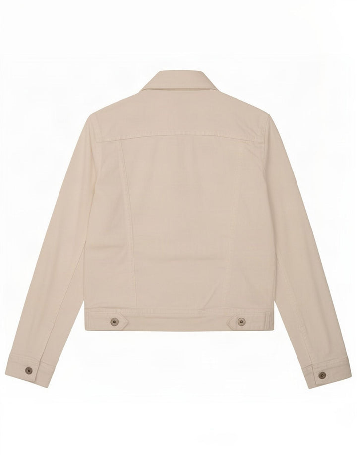 Zara Veste en jean pour femme UK 6 XS Coton blanc
