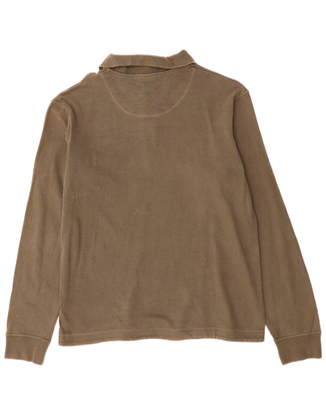 TIMBERLAND Polo Regular Fit à Manches Longues Homme Kaki Moyen Coton