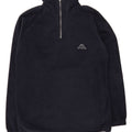 KAPPA Mens Zip Neck Fleece Jumper Small Navy Blue Polyester Vintage Kappa and Second-Hand Kappa from Messina Hembry 