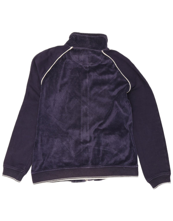 Champion Veste de survêtement en velours pour femme UK 16 Large Bleu marine Coton