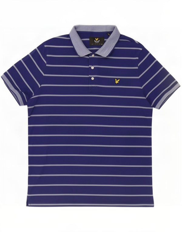 Lyle & Scott Polo Homme 2XL Bleu Rayé Coton