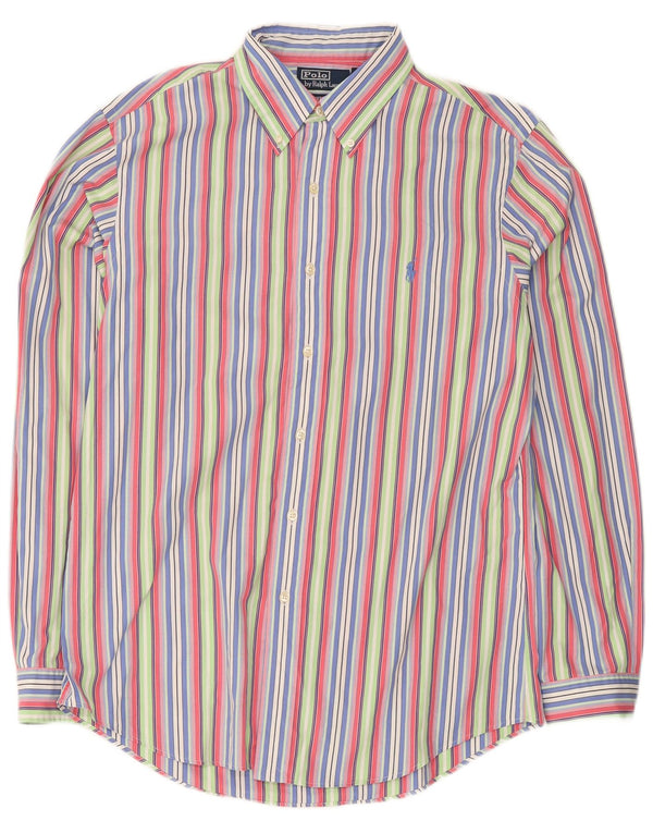 Polo Ralph Lauren Chemise Homme Taille 16 1/2 40/41 Large Rayé Multicolore