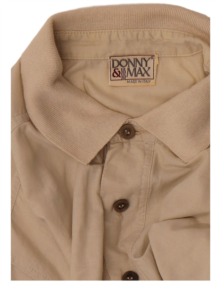 Donny & Max Chemise Pull à Manches Courtes Homme Beige Moyen