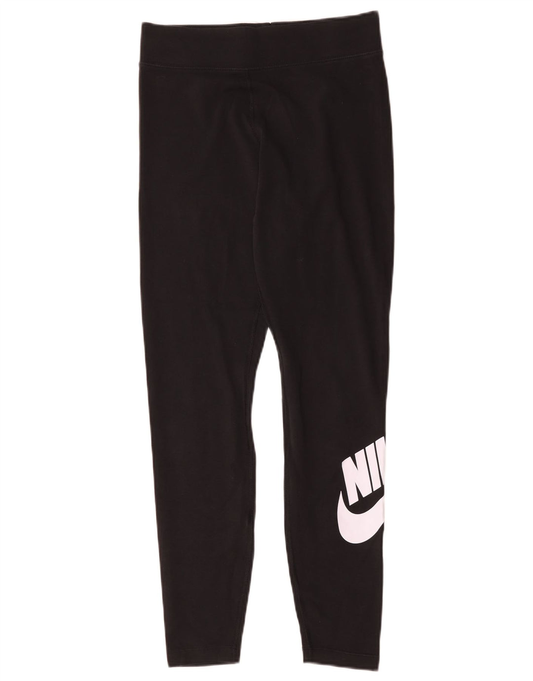 Leggings graphiques Nike pour femmes UK 14 coton noir moyen