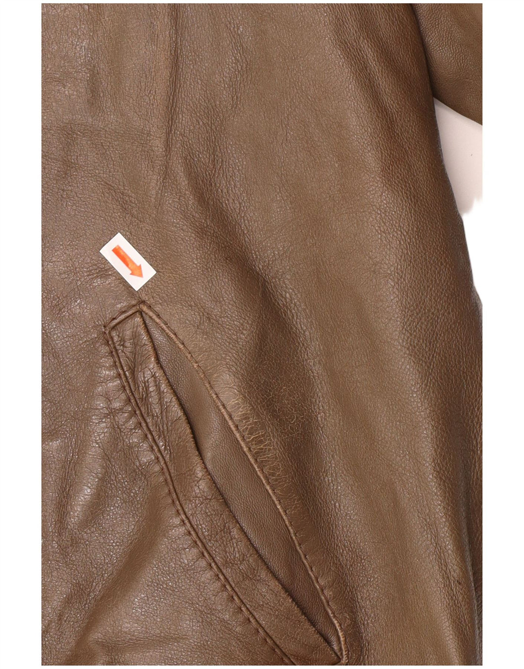 VINTAGE Veste en cuir homme IT 54 2XL Marron