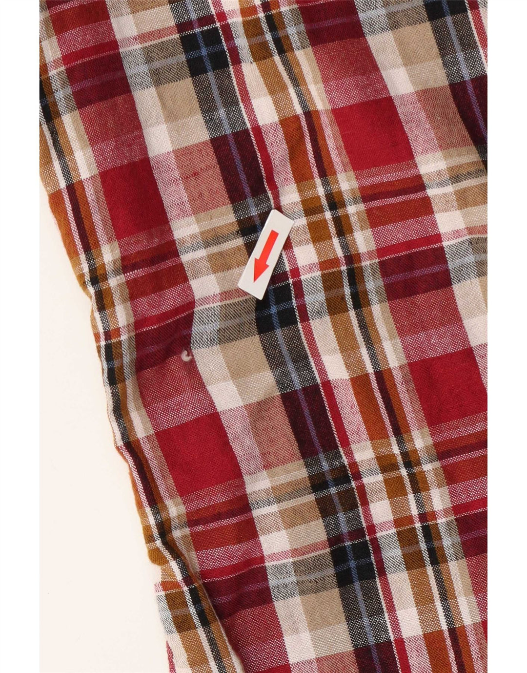 Fat Face Chemise à manches courtes pour homme en coton à petits carreaux rouges