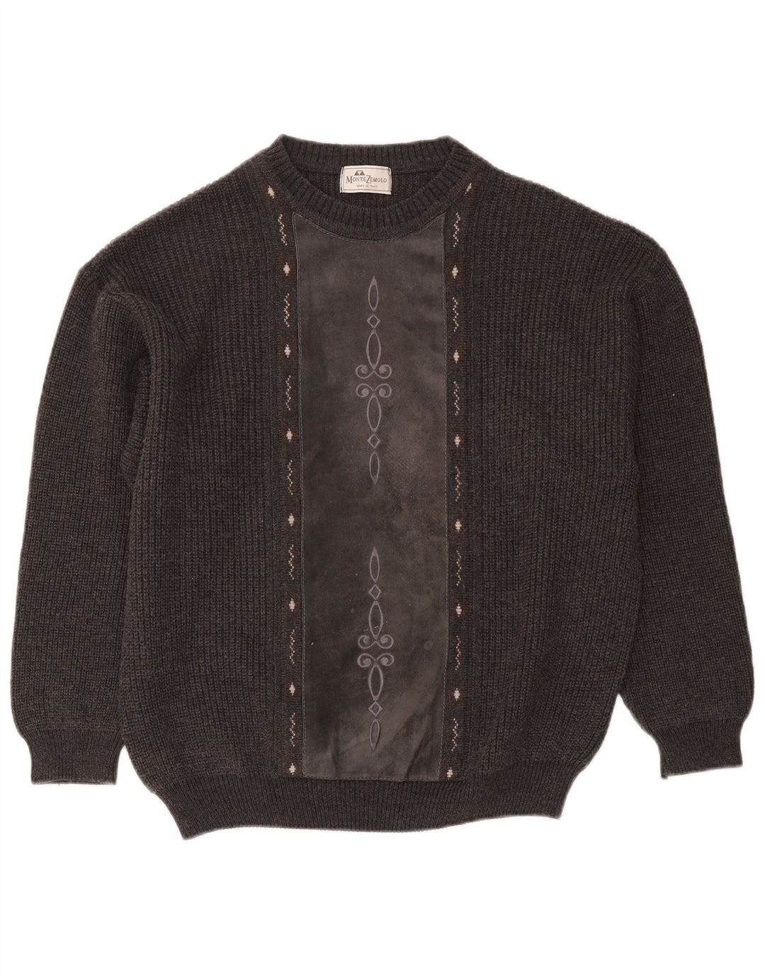 Montezemolo Pull à col rond pour homme Grand gris classique