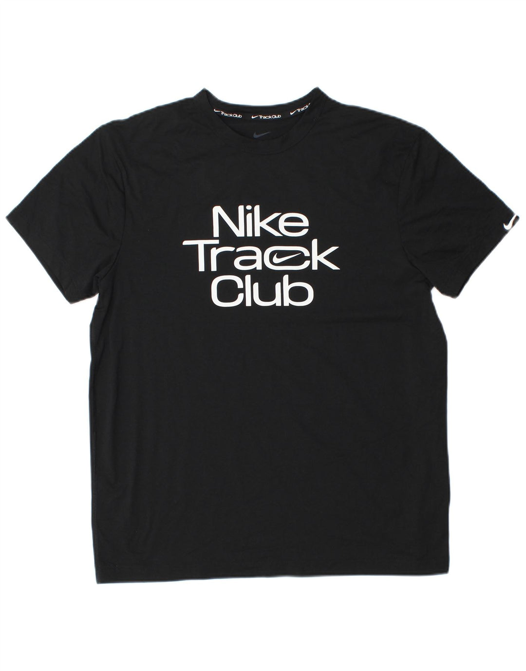 NIKE Hommes Dri Fit Graphic T-Shirt Top Noir Moyen Polyester