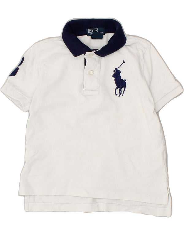 POLO RALPH LAUREN Polo graphique garçon 2-3 ans coton blanc