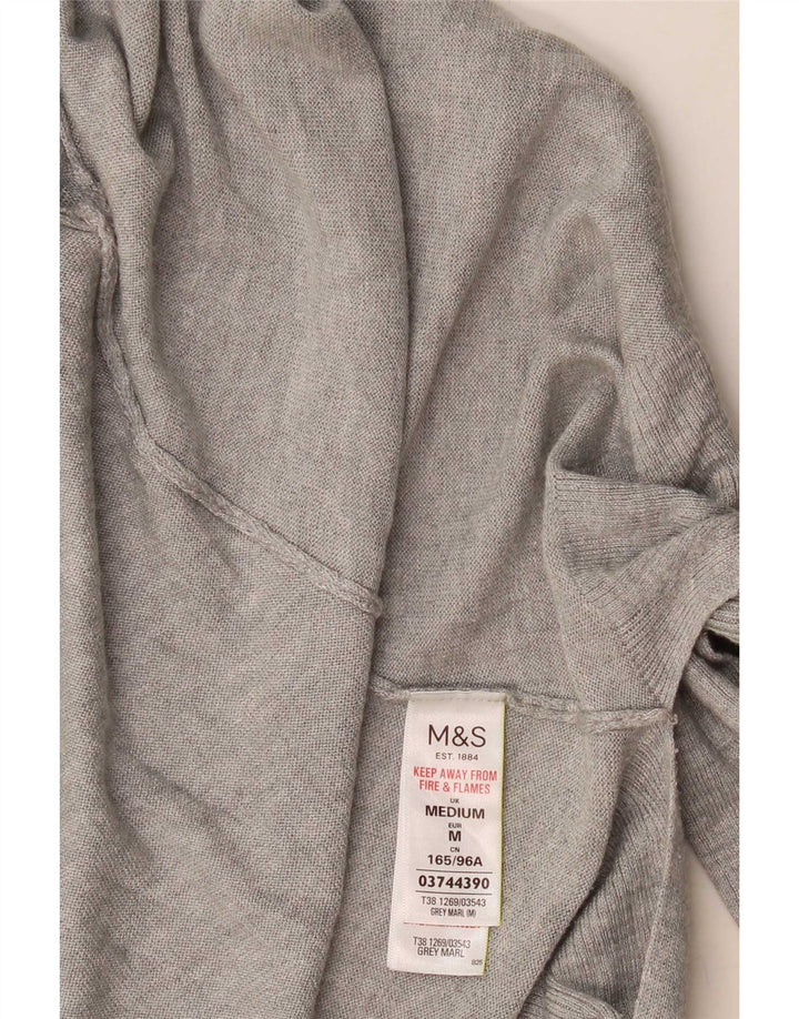 Marks & Spencer Pull cardigan ouvert long pour femme UK 14 Gris moyen