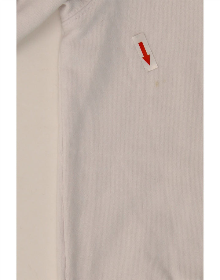 Lacoste Mens Graphic Sweatshirt Jumper Taille 3 Petit Coton Blanc