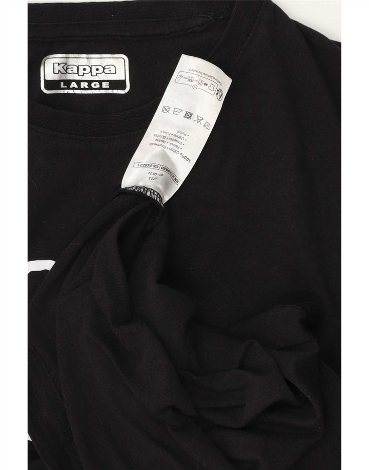 Kappa T-Shirt Graphique Femme Grand Noir Coton