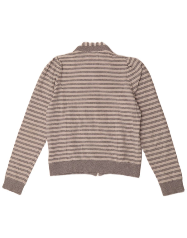 Adidas Veste de survêtement graphique pour femme IT 44 en coton rayé gris moyen