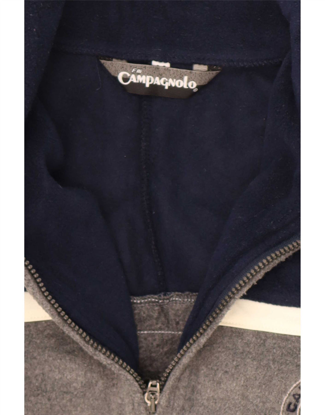 Campagnolo Pull Polaire Col Zippé Homme Gris Moyen Colorblock Polyester