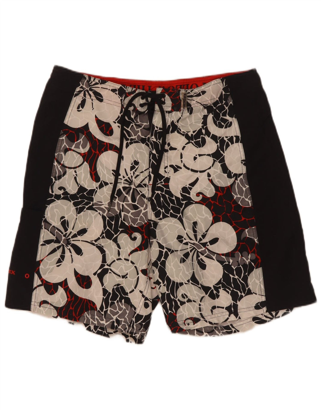 Sundek Short de bain graphique pour homme en polyester floral noir