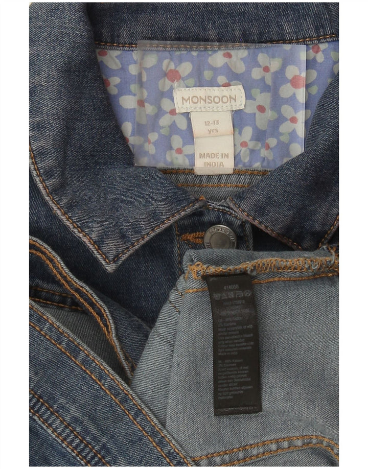 Monsoon Veste en jean fille 12-13 ans Bleu Coton