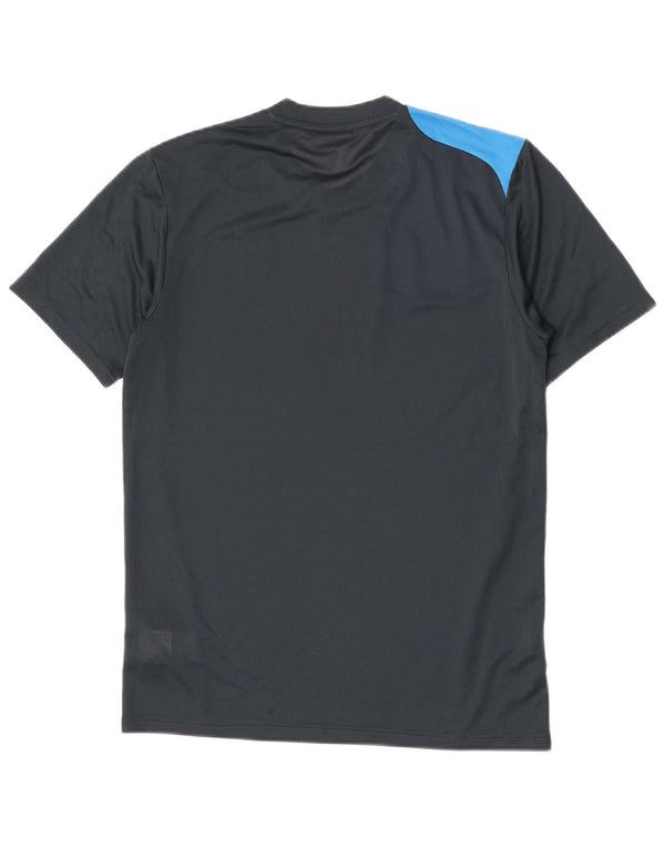 Adidas T-shirt graphique pour hommes, petit haut en polyester color block bleu marine