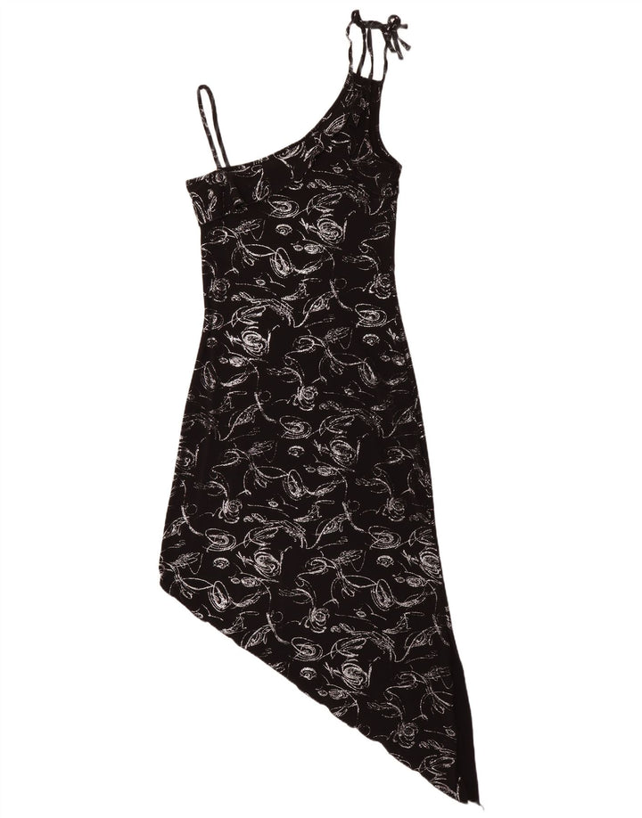 ORSAY Womens Abstract Pattern Asymmetrical Dress UK 12 Medium Black
