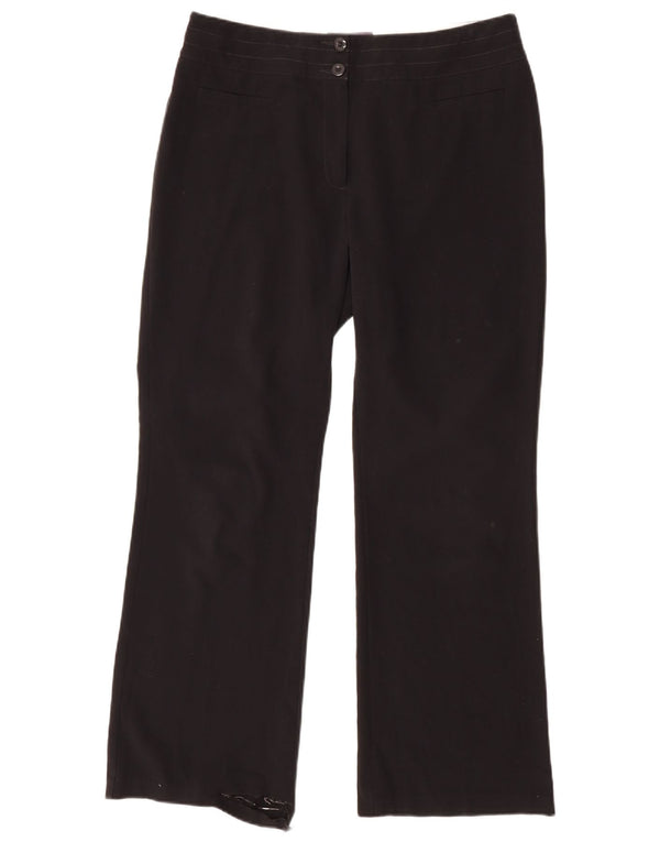 Marks & Spencer Pantalon décontracté bootcut pour femme UK 14 Large W34 L30 Noir