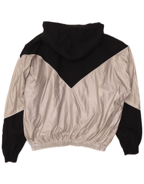 Topshop Veste de survêtement à capuche pour femme UK 14 Medium Black Colourblock
