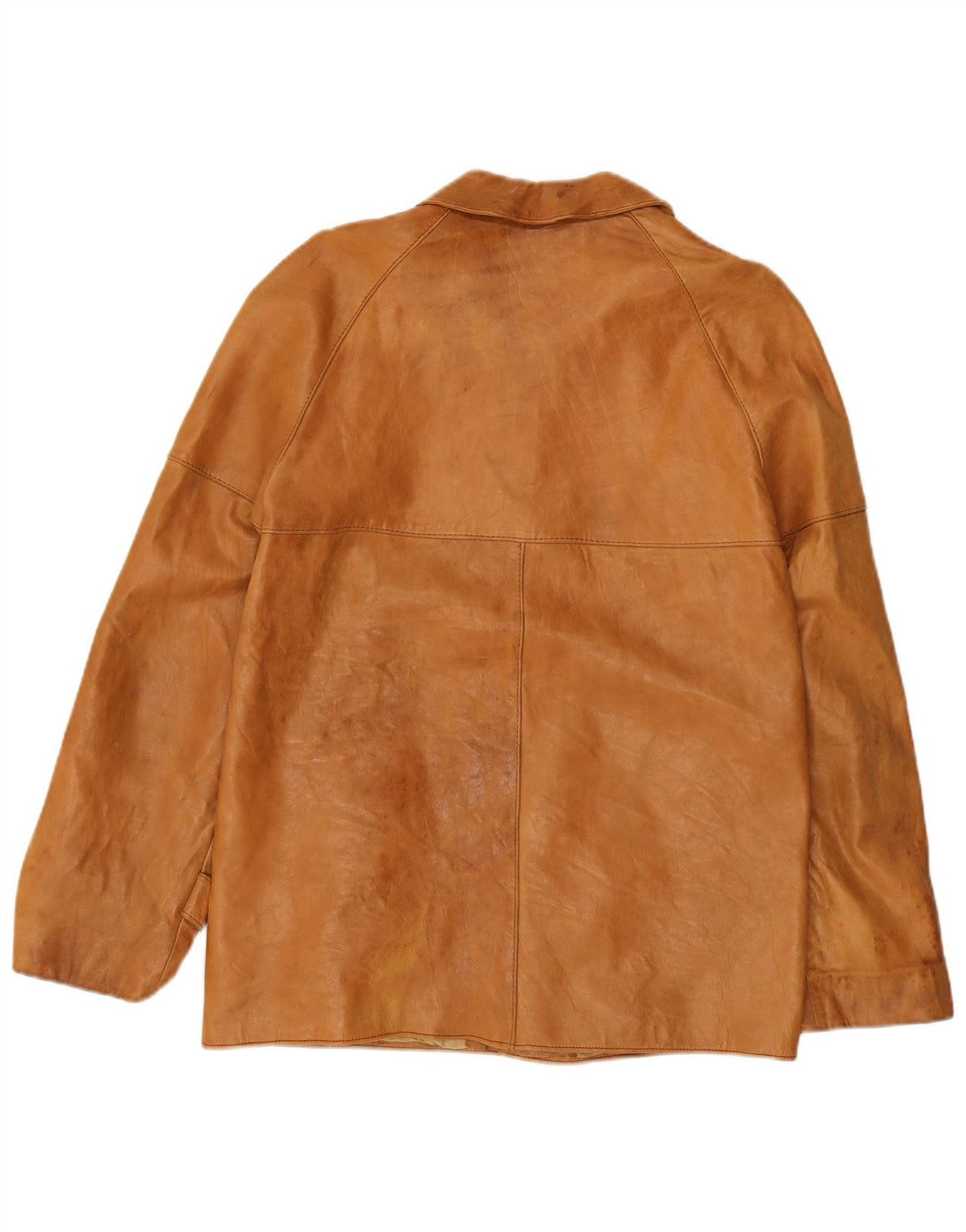 GB.PEDRINI Veste en Cuir Homme IT 48 Cuir Beige Moyen