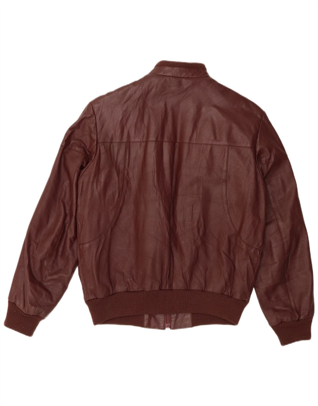 Veste en cuir Bomber femme vintage IT 54 2XL Cuir Bordeaux