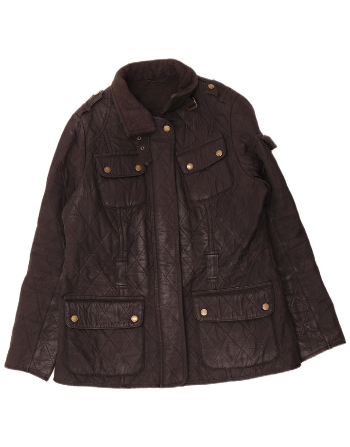 Barbour Veste matelassée pour femme UK 14 Large Noir Polyester
