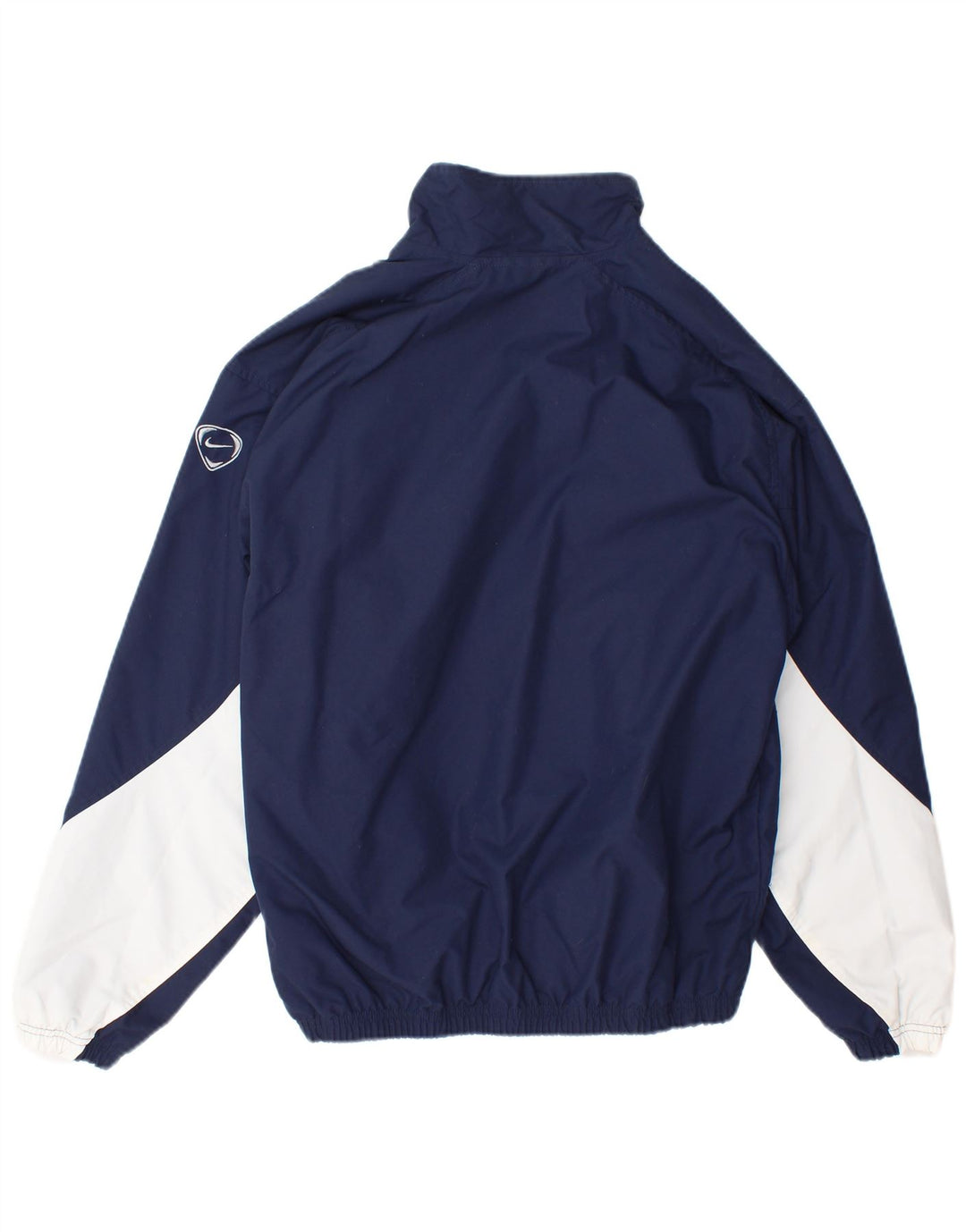 Nike Veste Bomber Homme UK 35/37 Petit Bleu Marine Colorblock Nylon
