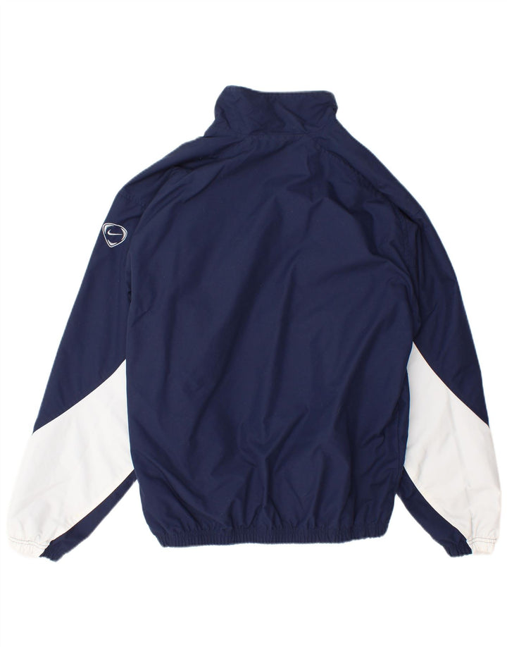 Nike Veste Bomber Homme UK 35/37 Petit Bleu Marine Colorblock Nylon