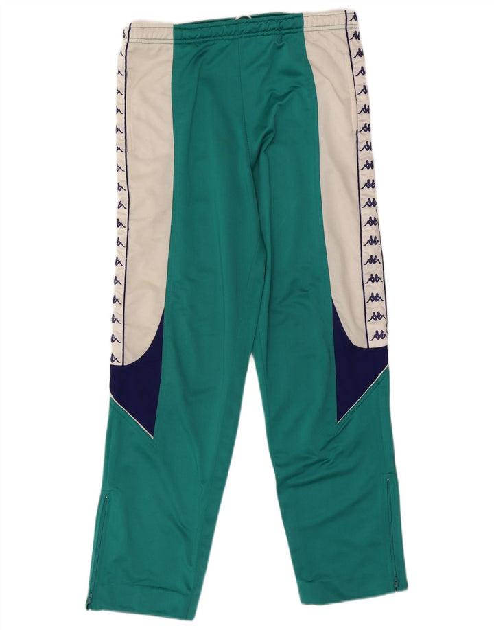 Kappa Pantalon de Survêtement Graphique Homme Vert Colorblock Large