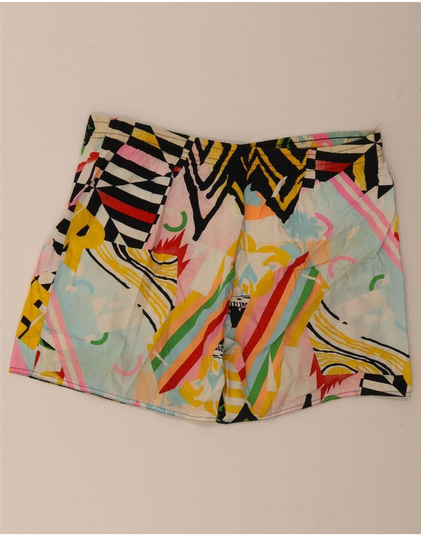 Short de bain homme Vintage 2XL coton géométrique multicolore