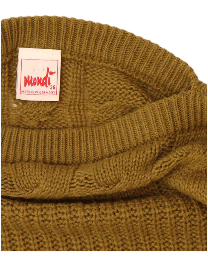 MONDI Pull surdimensionné à col bateau pour femme EU 36 Petit Kaki Laine