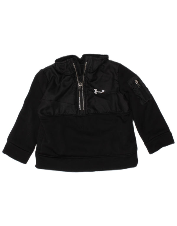 UNDER ARMOUR Baby Boys Zip Neck Sweatshirt Jumper 12-18 Months Black