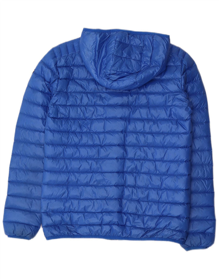 GUESS Veste matelassée à capuche pour garçons 15-16 ans Bleu Polyamide