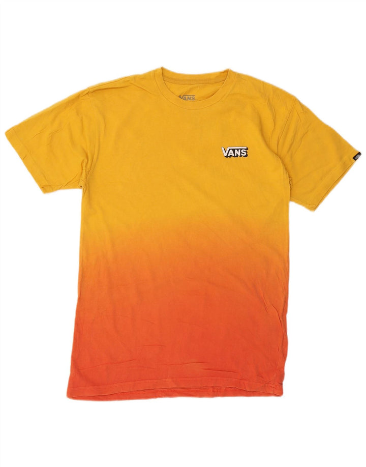 VANS T-shirt graphique coupe classique pour homme, petit, jaune, en coton color block
