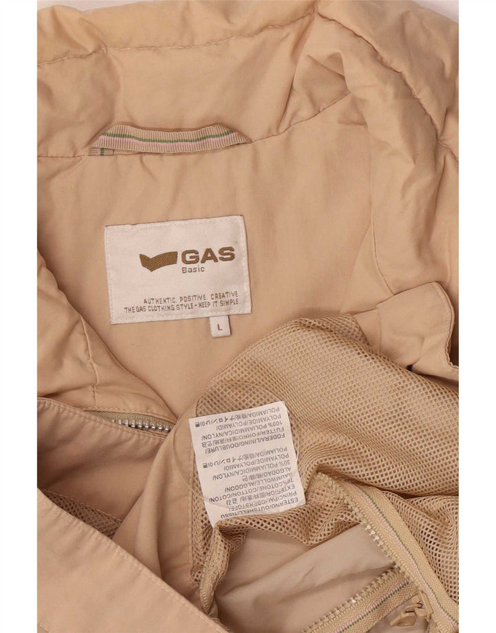 Gas Veste coupe-vent coupe régulière pour femme UK 16 Grand coton beige