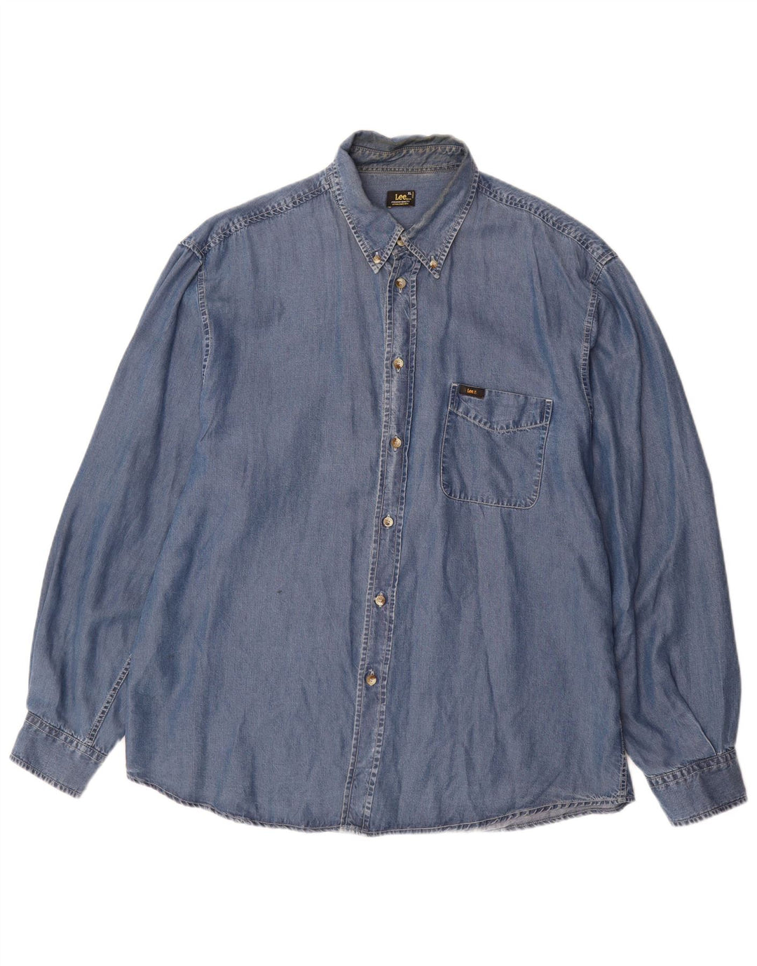 LEE Chemise Homme XL Bleu Tencel