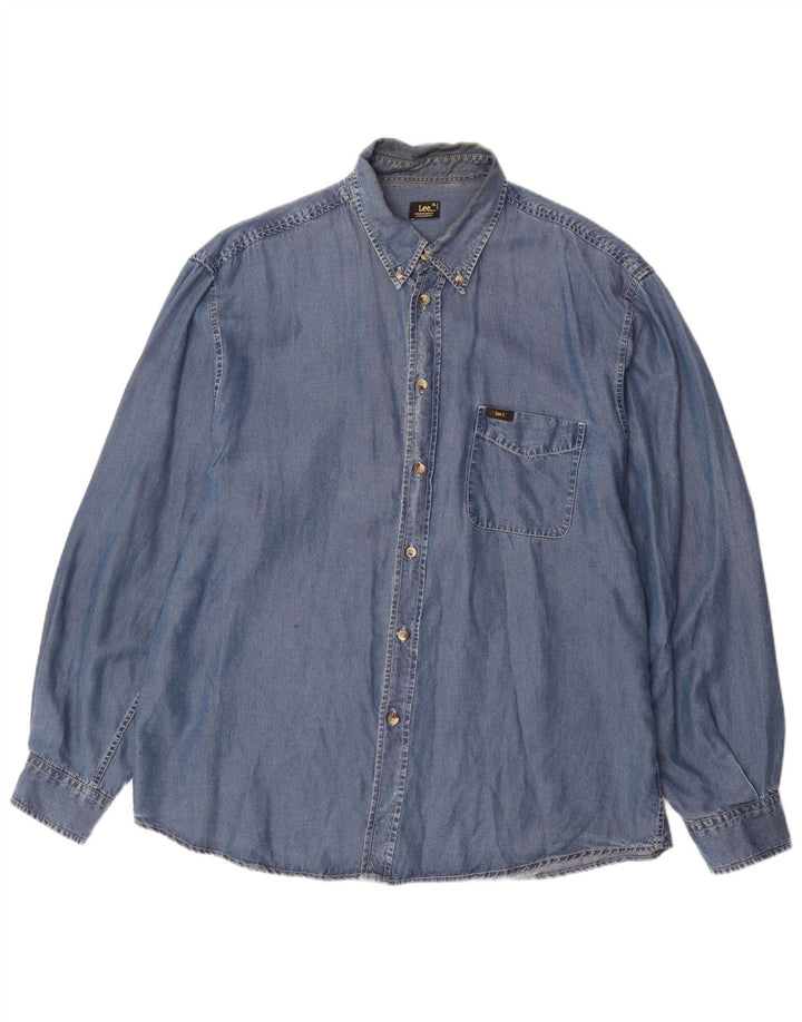 LEE Chemise Homme XL Bleu Tencel