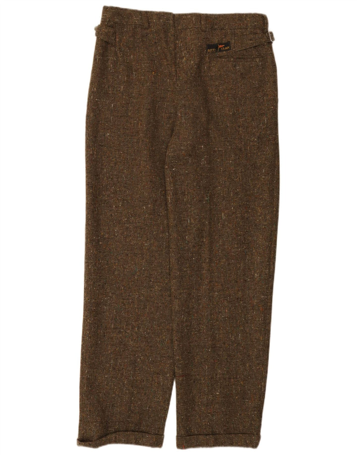 Ritt Pantalon de costume pour homme IT 48 Medium W32 L30 Laine mouchetée kaki