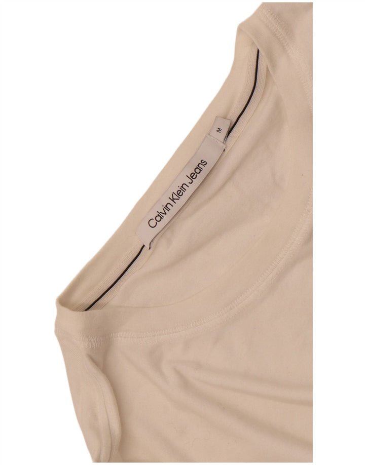 Calvin Klein Jeans T-Shirt Graphique Homme Blanc cassé