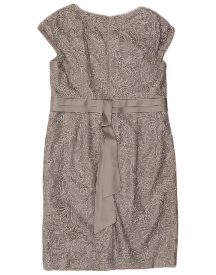 Jacques Vert Robe fourreau pour femme UK 46 Large Gris Polyester