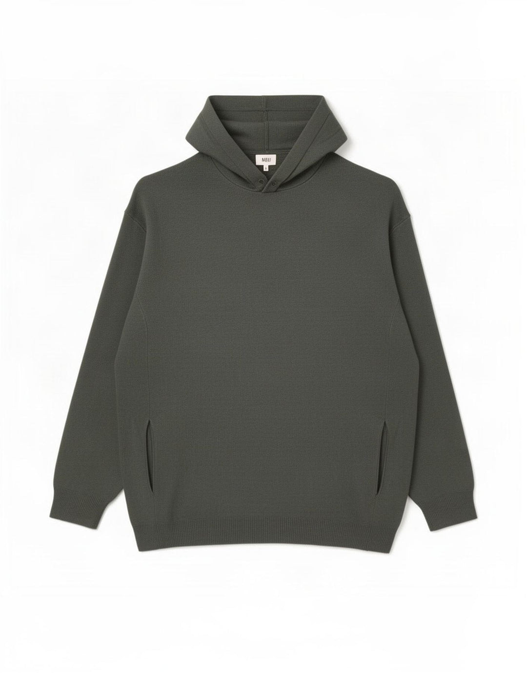 Zara Pull à capuche pour homme Large Gris Viscose