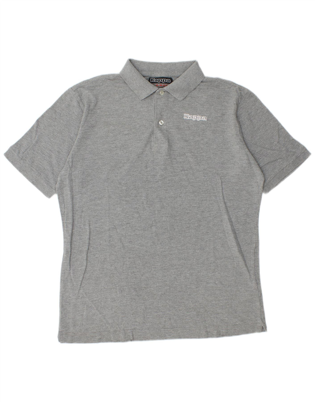 Kappa Polo Homme Large Gris Moucheté Coton
