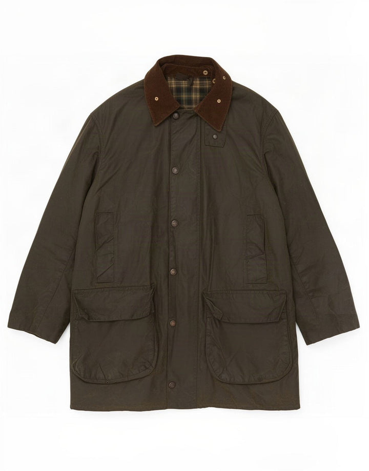 Barbour Veste en coton ciré pour homme UK 40 Large Kaki