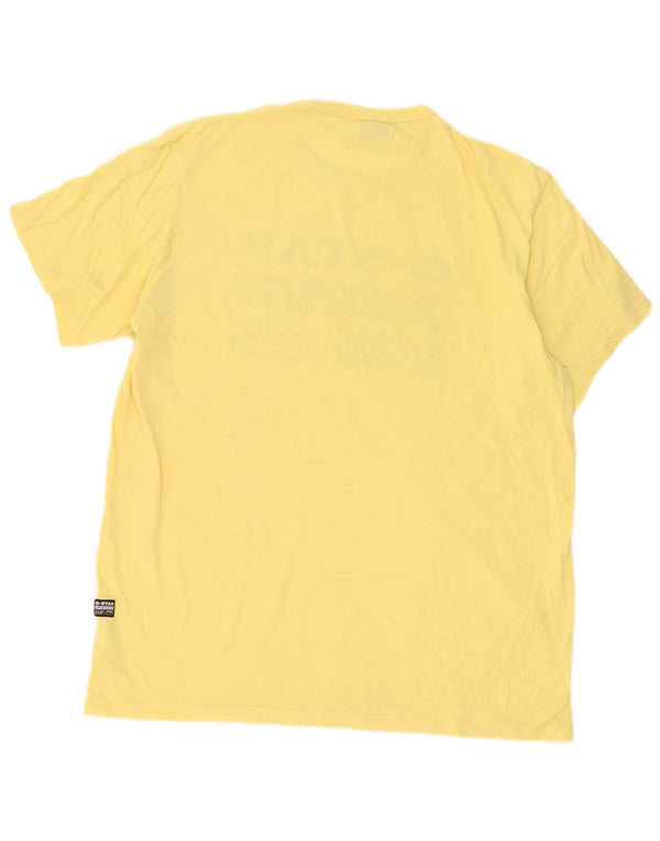 G-Star Homme Graphic T-Shirt Top XL Jaune Coton