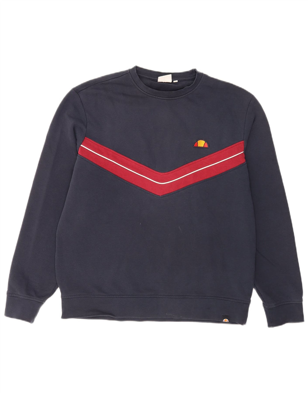 Ellesse Sweat-shirt en coton color block bleu marine moyen pour homme